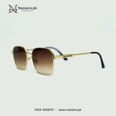 LV - G012 - Metal - Brown Shade - Hexagonal shape - Sunglasses