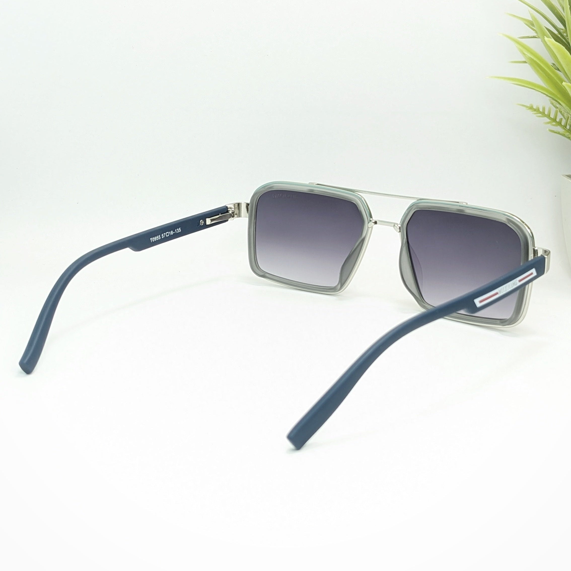 HUZIONG Classic Square Double Bridge Sunglasses