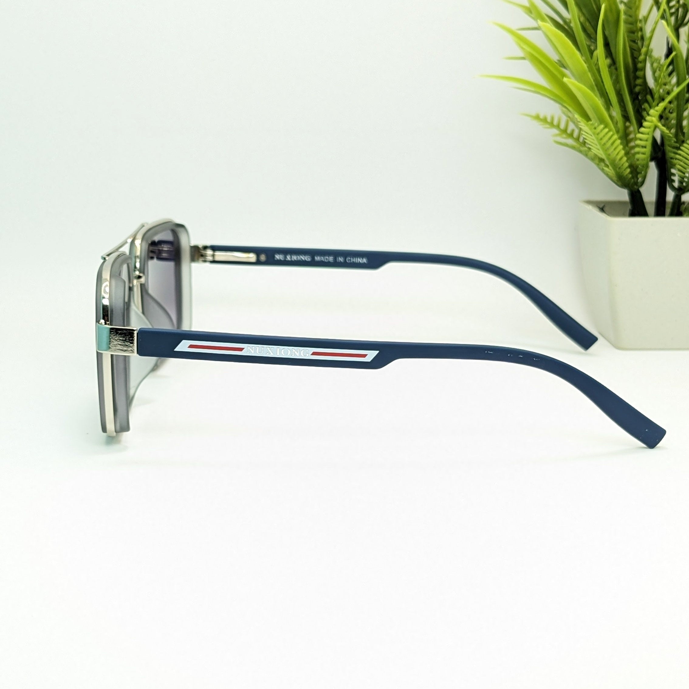 HUZIONG Classic Square Double Bridge Sunglasses