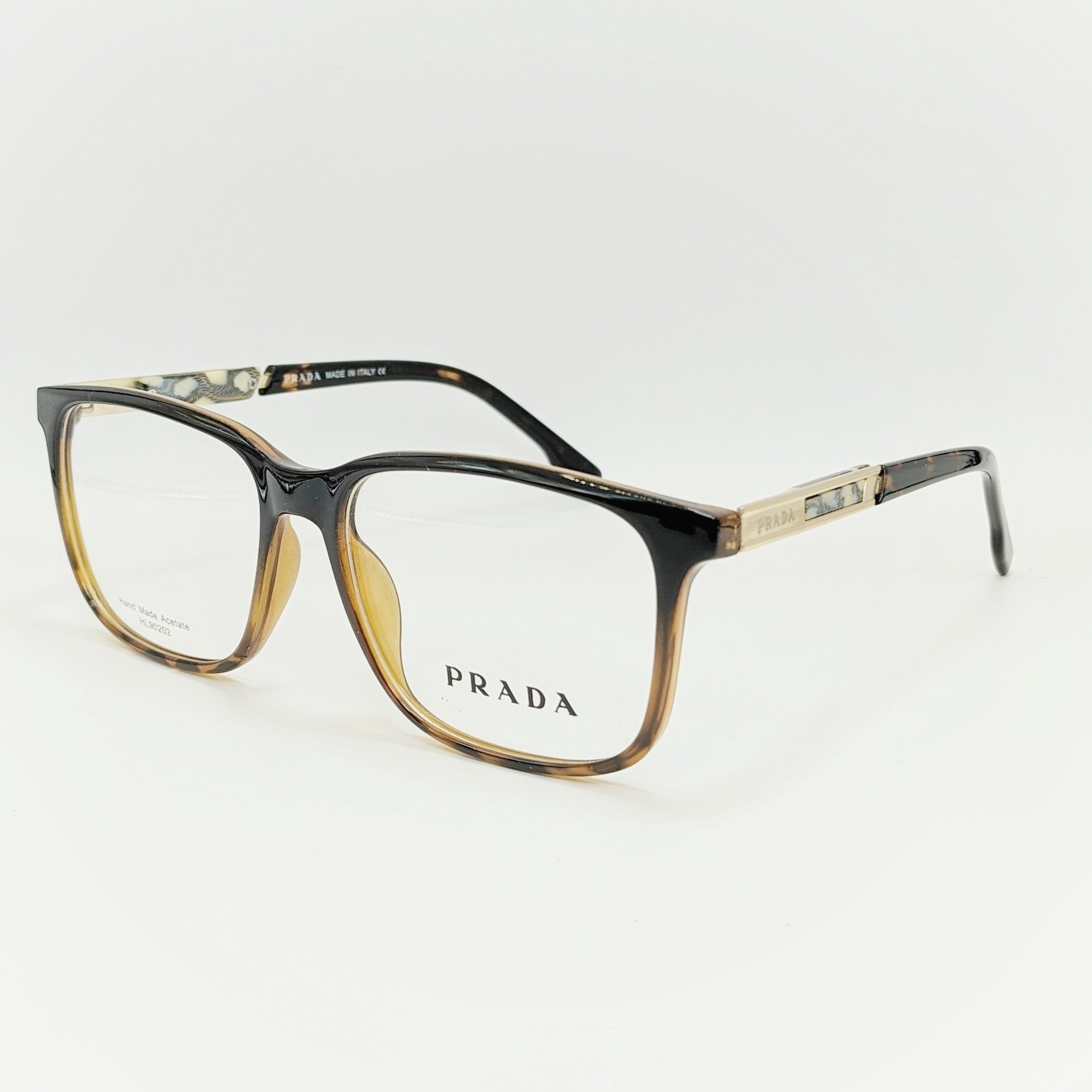 Prada - HL90202 - Sqaure - Brown - Tiger - Print - Eyewear