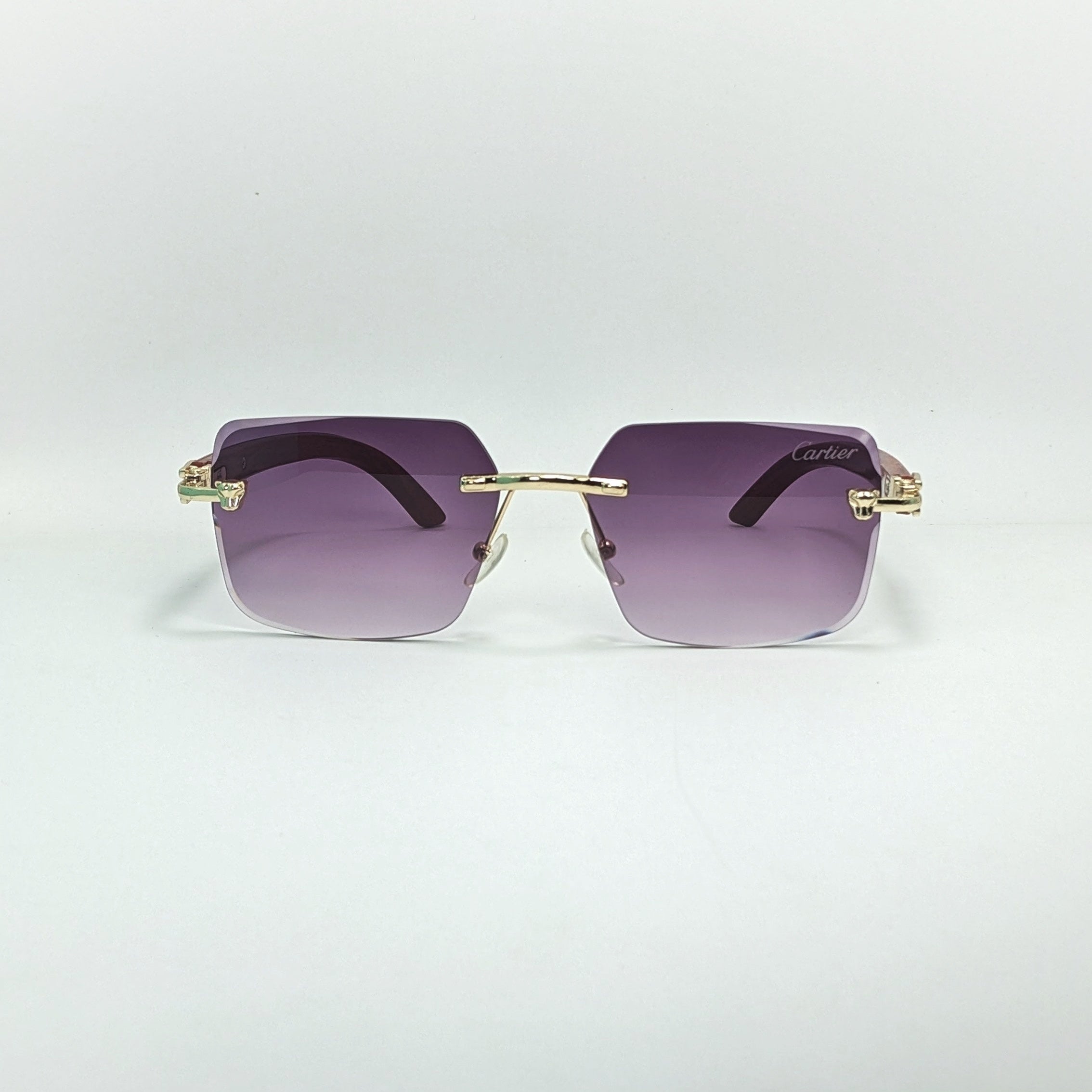 Minimalist Rectangular Rimless Sunglasses