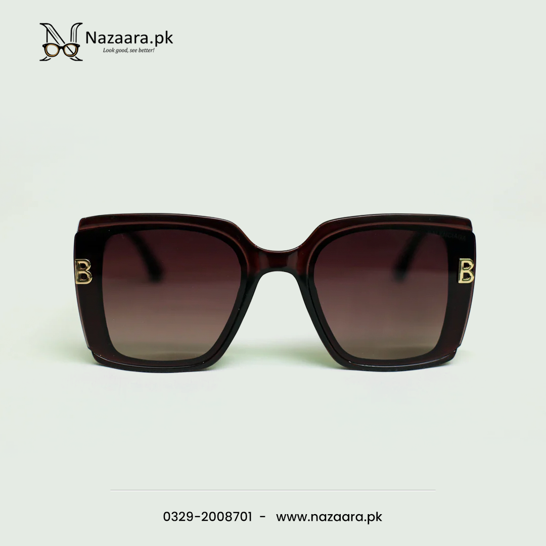 Balenciagaa - 10652 - Acetate - Brown Shade- Square - Sunglasses