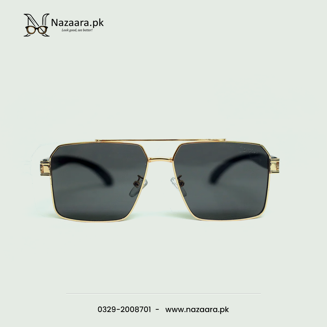 Cartierr - Q58240 - Metal - Black Shade - Square shape - Sunglasses