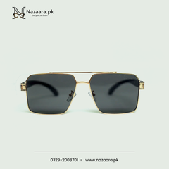 Cartierr - Q58240 - Metal - Black Shade - Square shape - Sunglasses