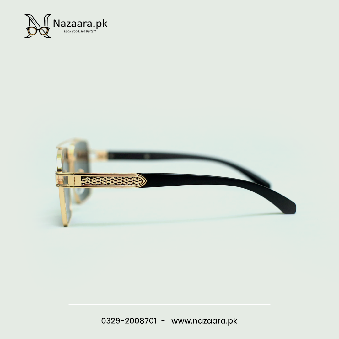 Cartierr - Q58240 - Metal - Black Shade - Square shape - Sunglasses