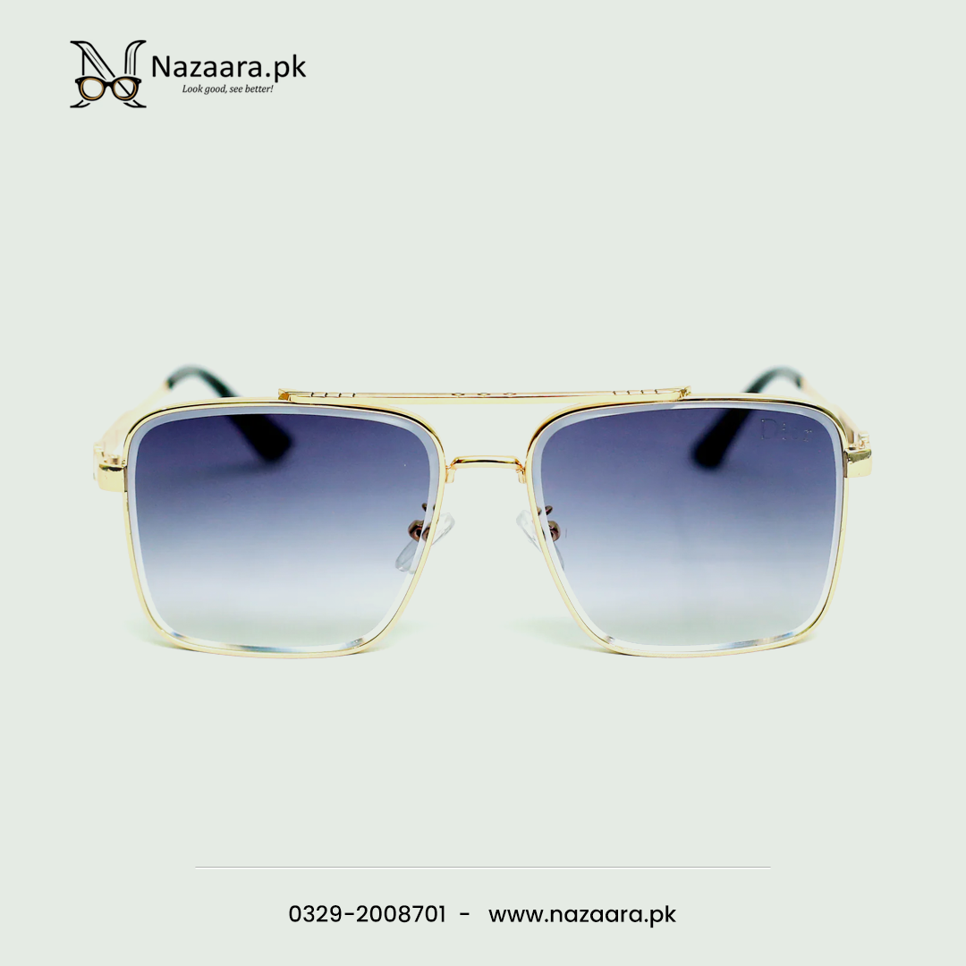 Diorr - MZ1008 - Metal - Double Shade Gray - Sqaure shape - Sunglasses