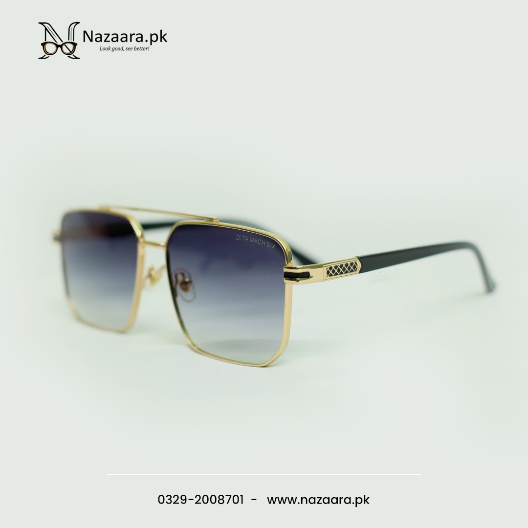 Dita - CF58353 - Metal - Double Shade - Sqaure shape - Sunglasses