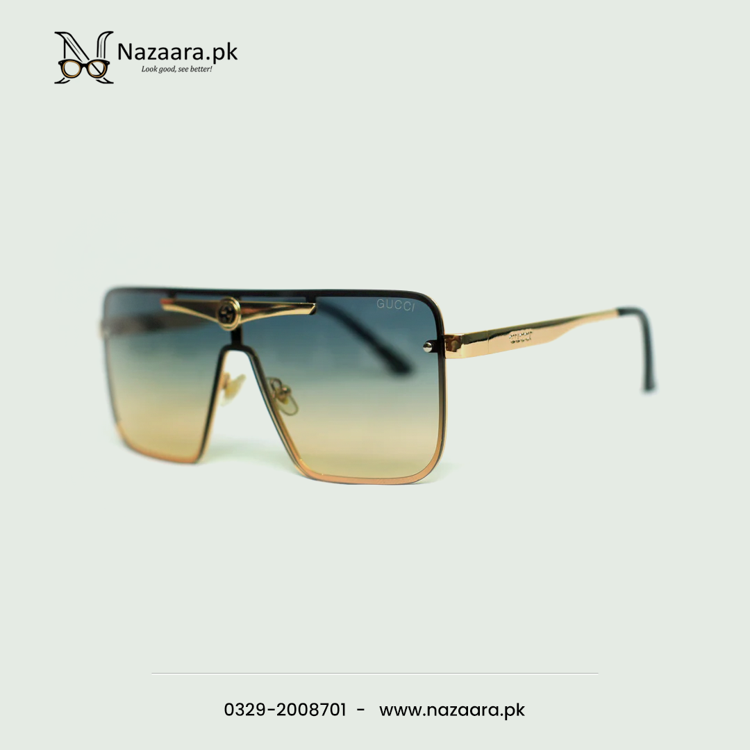 Guccii - 58371 - Metal - Sqaure Shape - Sunglasses