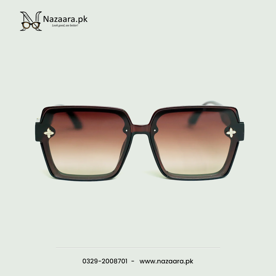 LV - G15139 - Acetate- Brown Shade - Sqaure shape - Sunglasses