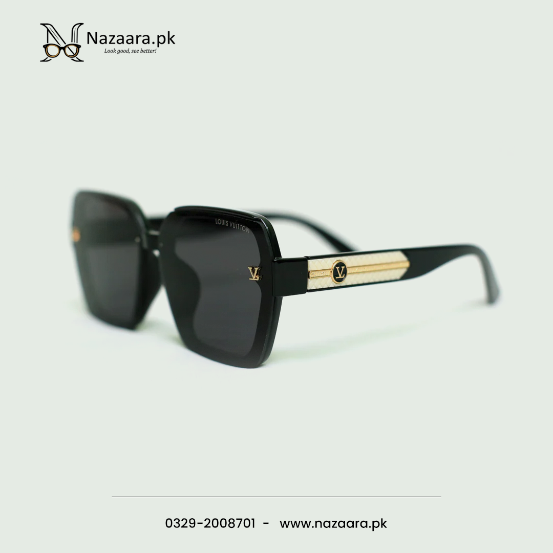 LV - G15100 - Acetate - Black Shade - Square Shape - Sunglasses