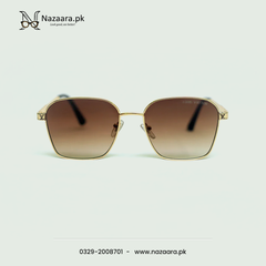 LV - G012 - Metal - Brown Shade - Hexagonal shape - Sunglasses
