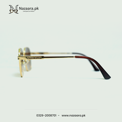 LV - G012 - Metal - Brown Shade - Hexagonal shape - Sunglasses