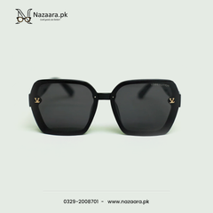 Pradaa - 29739 - Metal - Black Shade - Double Bridge - Hexgonal shape - Sunglasses