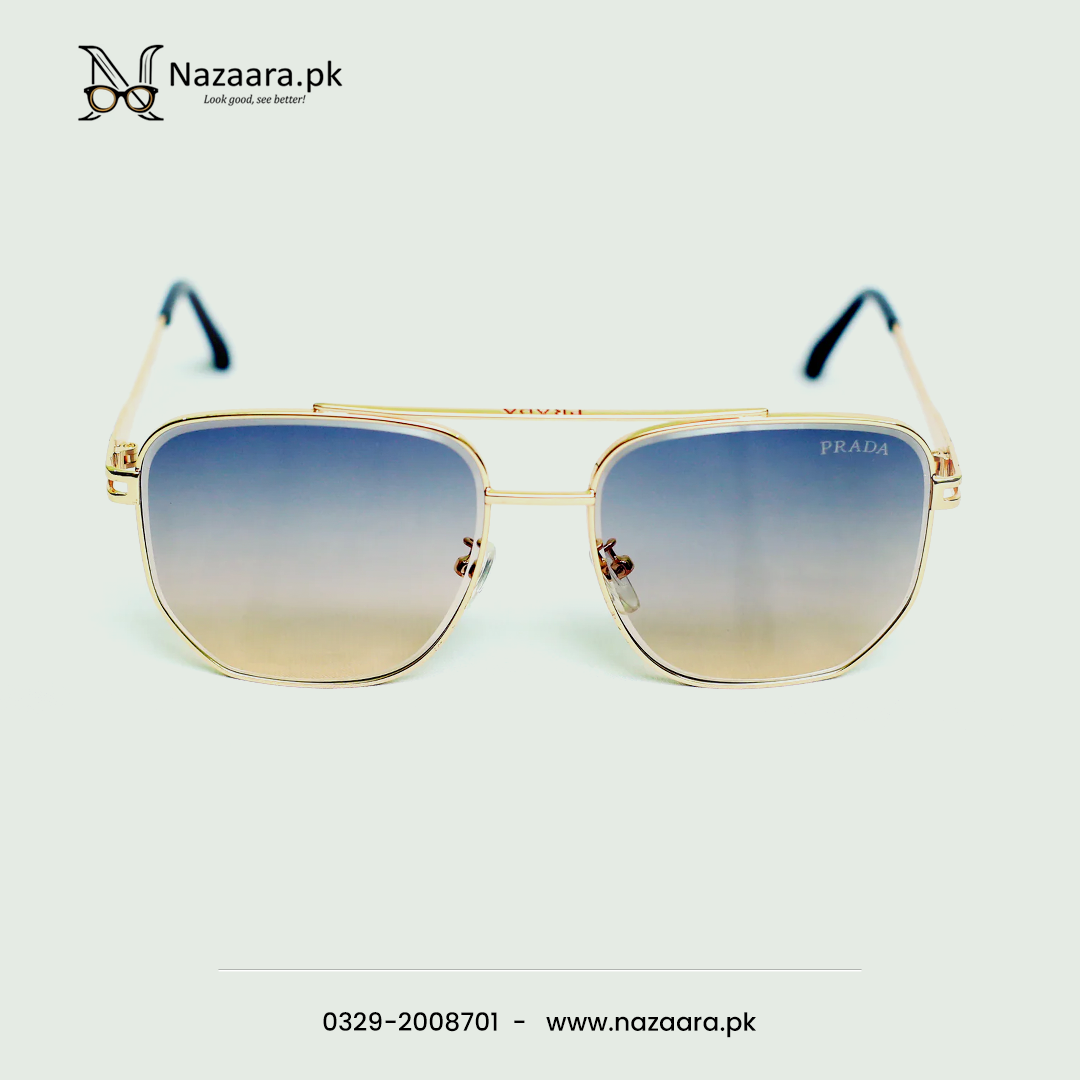 Pradaa - 29739 - Metal - Double Shade - Hexgonal shape - Sunglasses