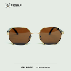 T/F - C235 - Metal - Brown Shade - Octa shape - Sunglasses